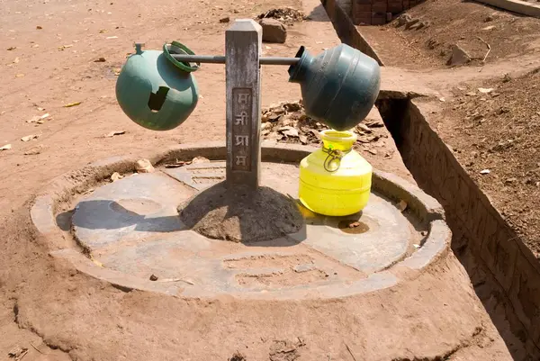 stock image Village water supply, Khidrapur, District Kolhapur, Maharashtra, India 