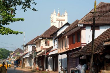 Eski binalar ve yollar, Alappuzha, Kerala, Hindistan