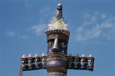 Ravana 'nın yakınında Dussehra festivalinde, Mumbai, Maharashtra, Hindistan 