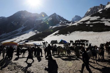 Pilgrim, amarnath yatra, jammu Kashmir, Hindistan, Asya