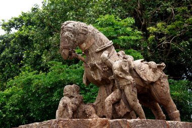 Konarak Güneş Tapınağı 'ndaki anıt, Orissa, Hindistan Unesco Dünya Mirası sahası