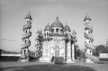 old vintage lantern slide of Mahabat Maqbara, junagadh, Gujarat, India, Asia 1900s  clipart