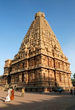 10. yüzyıl Chola tapınağı UNESCO Dünya Mirası; Thanjavur; Tamil Nadu; Hindistan