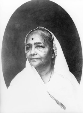 Kasturba Gandhi 'nin portresi, Hindistan 