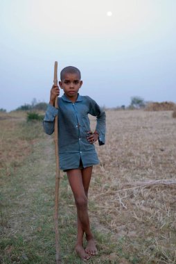 Kırsal çocuk, Uttar Pradesh, Hindistan