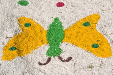 Kelebek Rangoli, Surajkund, Faridabad, Haryana, Hindistan, Asya