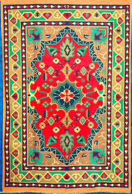 Geleneksel pamuk renkli halı, Jodhpur, Rajasthan, Hindistan 