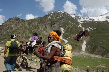 Pilgrim, amarnath yatra, jammu Kashmir, Hindistan, Asya 
