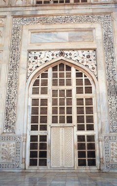 Tac Mahal 'in Jali ekranı, agra, delhi, Hindistan, Asya