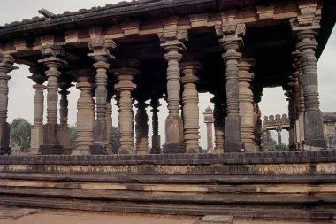 Jain Bastis 'teki Parsvanatha Tapınağı, Halebidu, Karnataka, Hindistan, Asya