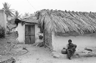 Rural houses at Hemmaragala village near Nanjangud in Mysore district, Karnataka, India  clipart