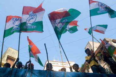 Kongre seçim kampanyası, Eski Bombay Mumbai, Maharashtra, Hindistan 2009 