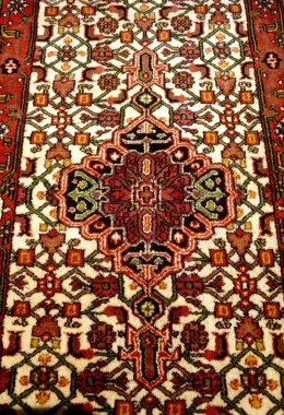 Bhadohi, Banaras, Uttar Pradesh, Hindistan 'daki halı desenleri.