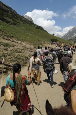 Pilgrim, amarnath yatra, jammu Kashmir, Hindistan, Asya 
