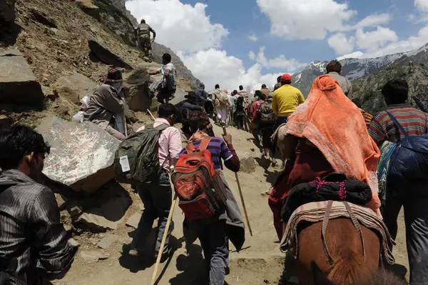 stock image Pilgrim, amarnath yatra, jammu Kashmir, india, asia 