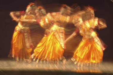 Bharatnatyam, Indian Classical Dance, multiple and long exposure with movement  clipart