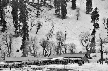 Restoran, Kungdoor, Gulmarg, Baramulla, Kashmir, Jammu ve Kashmir, Hindistan, Asya 