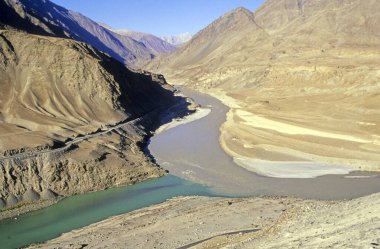 Indus ve Zenskar, Nimmn, ladakh, Hindistan 'da 