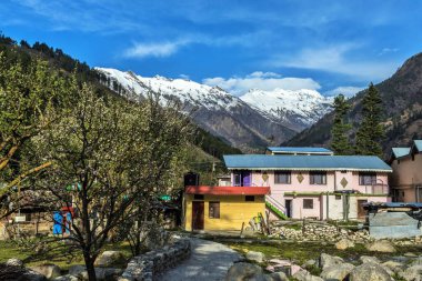 Köy, Harsil, Uttarakhand, Hindistan, Asya