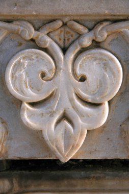 Oyma duvar tac mahal, agra, delhi, Hindistan, Asya