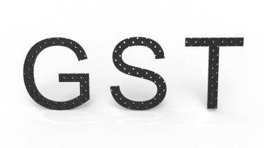 Beyaz arkaplanda Gst vergisi