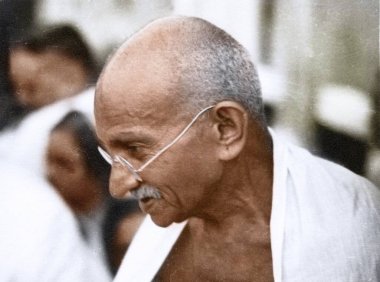Mahatma Gandhi halk namaz toplantısında, Rungta House, Mumbai, Maharashtra, Hindistan, Asya, Eylül 1944 