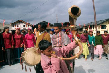 Jaunsar Kabile Köyü, bisoe, uttaranchal, Hindistan 