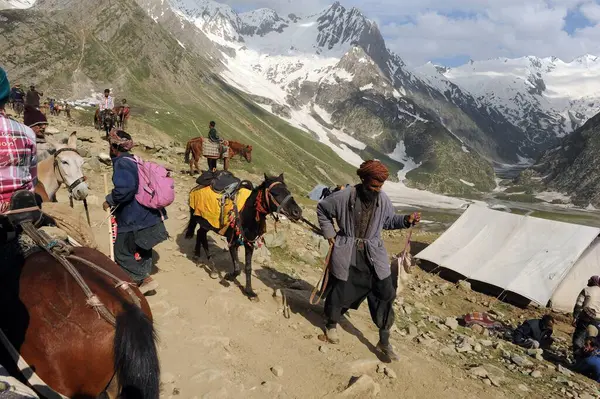 stock image pilgrim, amarnath yatra, Jammu Kashmir, India, Asia 