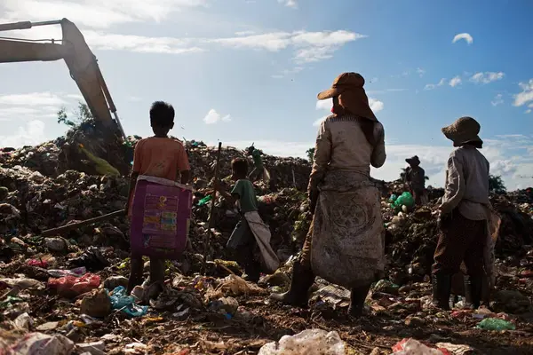 Rubbish Dump Anlong Siem Reap Cambodia — Stock Photo, Image