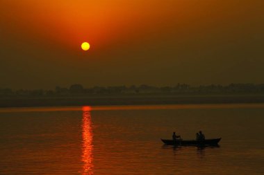 Günbatımı, banaras, uttar pradesh, Hindistan, Asya 
