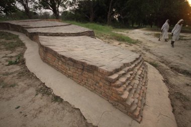 Ruins maya devi temple, lumbini, nepal, asia  clipart