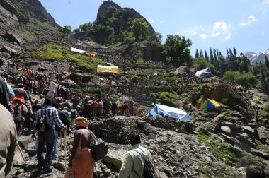 Pilgrim, amarnath yatra, jammu Kashmir, Hindistan, Asya   