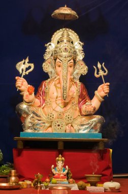 Lord Ganesh 'in İdolü festivali Pune Maharashtra Hindistan Asya Eylül 2011