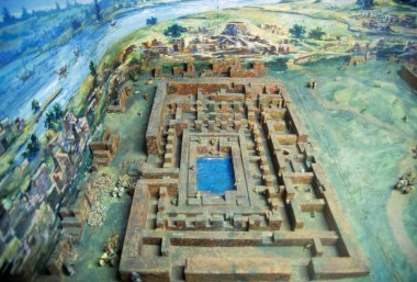 Indus (Harappa) civilizations Replica , 2100 B.C Mohenjodaro gallery , Pakistan clipart