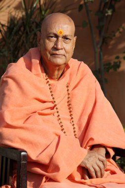 Swami Satyamitranand Hindu scholar and saint residing at Haridwar Uttrakhand India Asia  clipart