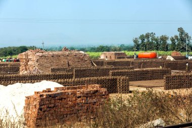 Brick Kiln factory, Ratnagiri, Konkan, Maharashtra, India, Asia clipart