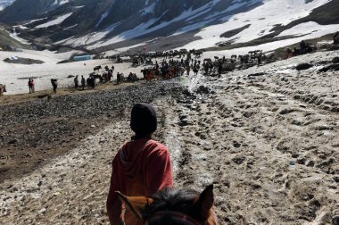 Pilgrim, amarnath yatra, jammu Kashmir, Hindistan, Asya