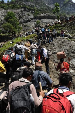 Pilgrim, amarnath yatra, jammu Kashmir, Hindistan, Asya