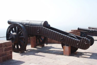 Big cannon at Mehrangarh fort ; Jodhpur ; Rajasthan ; India clipart