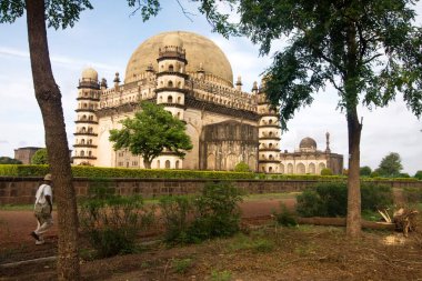 Gol gumbaz anıtı, Muhammed adil shah A.D.1626-1656, Bijapur, Karnataka, Hindistan 'ın mezarıdır. 