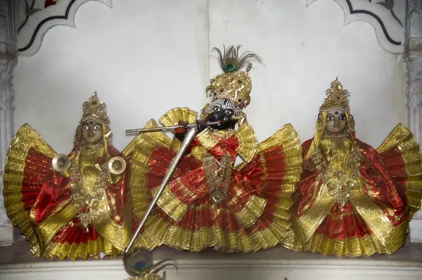 stock image Radha krishna idol in meera bai temple, vrindavan uttar pradesh, india, asia 