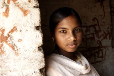 Kırsal kız, Hazaribagh, Jharkhand, Hindistan 