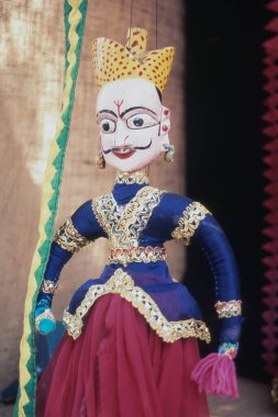 Colorful Puppet of Rajasthan, India clipart