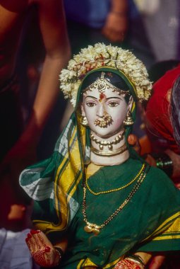 Gauri heykeli Ganesh batırma, mumbai, maharashtra, Hindistan, Asya 