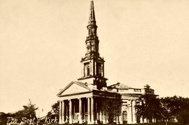 Eski 1900 'lerden kalma İskoç Kirk, İskoçya Kilisesi, St Andrews Kilisesi Egmore, Madras, Chennai, Tamil Nadu, Hindistan, Asya 