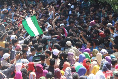 Katledilen isyancıların cenazesi, Sopore kasabası, Kashmir, Hindistan, Asya 