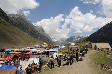 Pilgrim, amarnath yatra, jammu Kashmir, Hindistan, Asya 