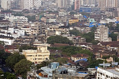 Mumbai Maharashtra Hindistan 'daki Eski ve Yeni Girgaon Binası 