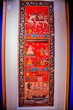 Antique Jain Vijnaptipatra painting on paper from Surat, CSMVS Museum, Mumbai, Maharashtra, India, Asia  clipart