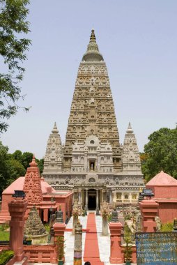 Bodhgaya 'daki Mahabodhi tapınağı; Bihar; Hindistan